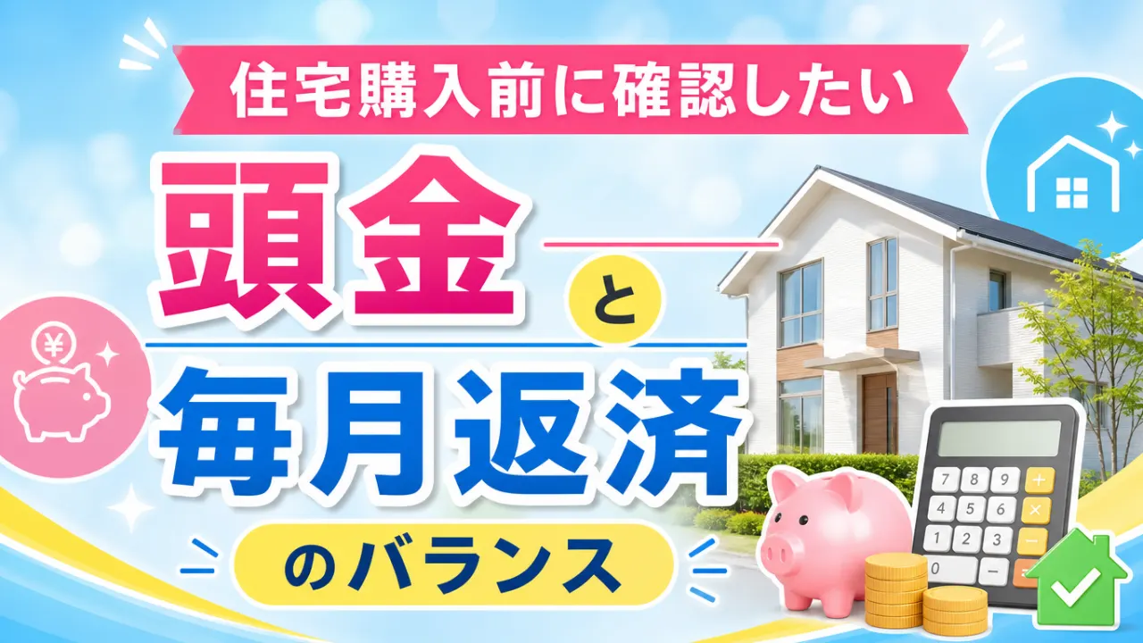 住宅購入の頭金と毎月返済額を家計表で確認する夫婦
