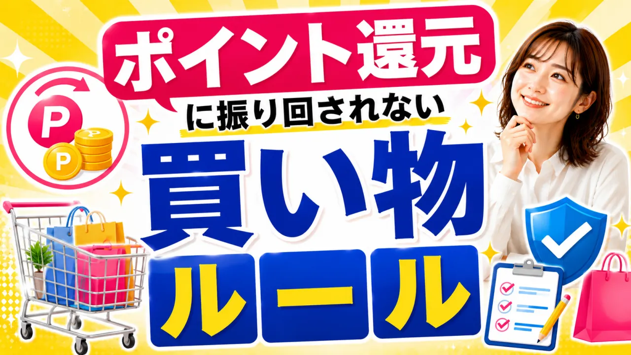 ポイント還元に振り回されない買い物ルールの内容を表すアイキャッチ画像