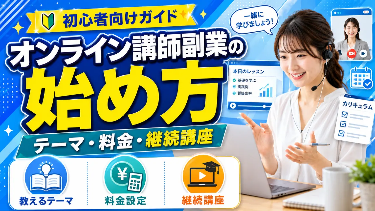 オンライン講座の教材と配信画面を準備する講師