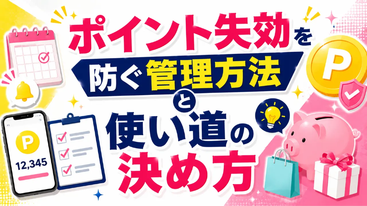 ポイント失効を防ぐ管理方法と使い道の決め方の内容を表すアイキャッチ画像