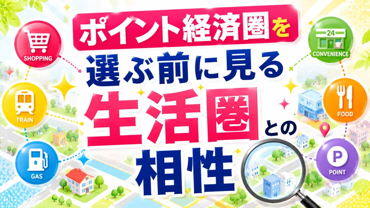 ポイント経済圏を選ぶ前に見る生活圏との相性の内容を表すアイキャッチ画像