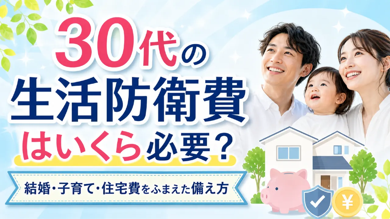 30代の家庭が住宅費と生活防衛費を家計表で確認するイメージ