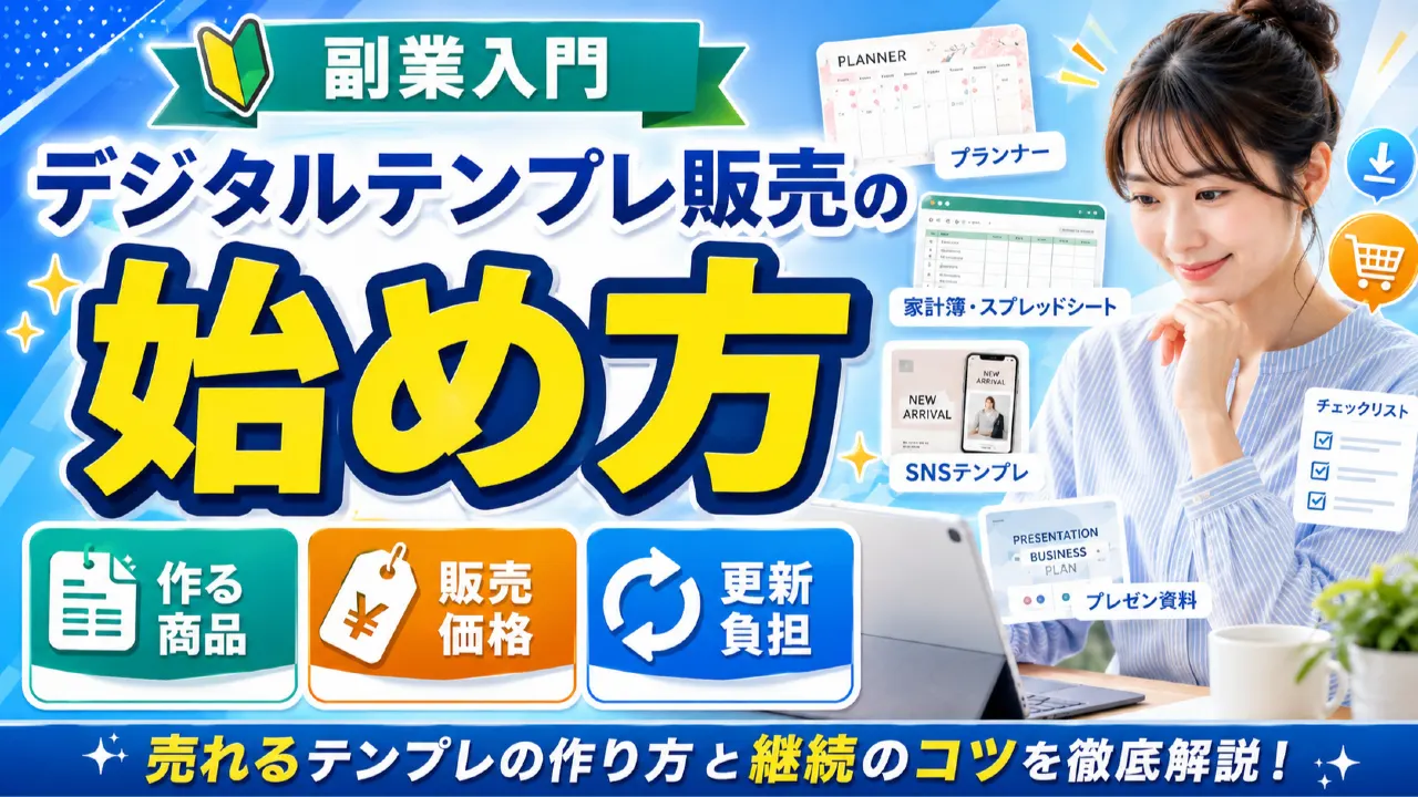 家計管理用デジタルテンプレートの商品画面を設計する手元