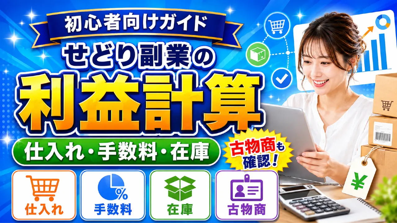 仕入れ価格と販売手数料と在庫日数を表で計算する人