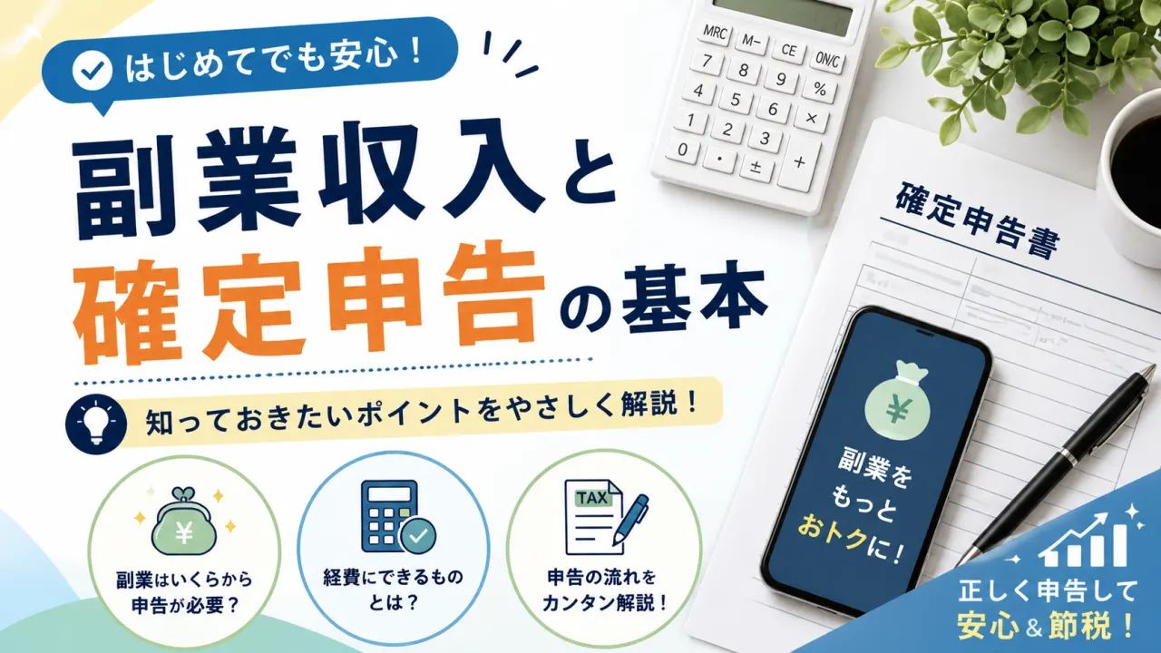 副業収入と確定申告の基本の内容を表すアイキャッチ画像